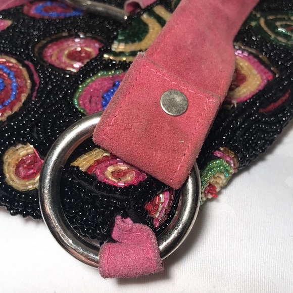 Christina multi beaded baguette bag w suede strap - Picture 11 of 15